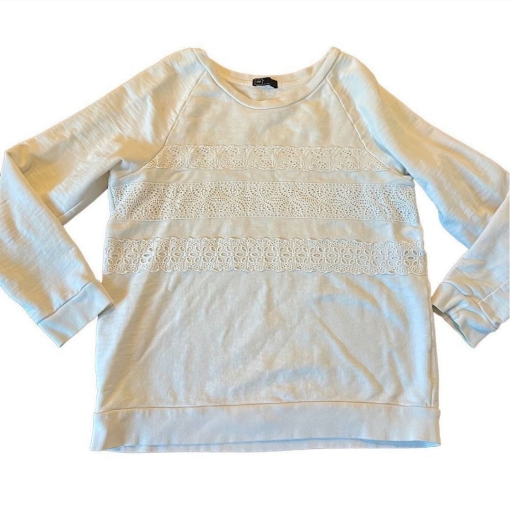 Cream Lace Detail Sweatshirt